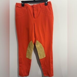 Ralph Lauren Equestrian Stretch Suede Patches Skinny Pants  Size 14